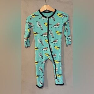 Kickee Pants bamboo bird romper 12-18 months